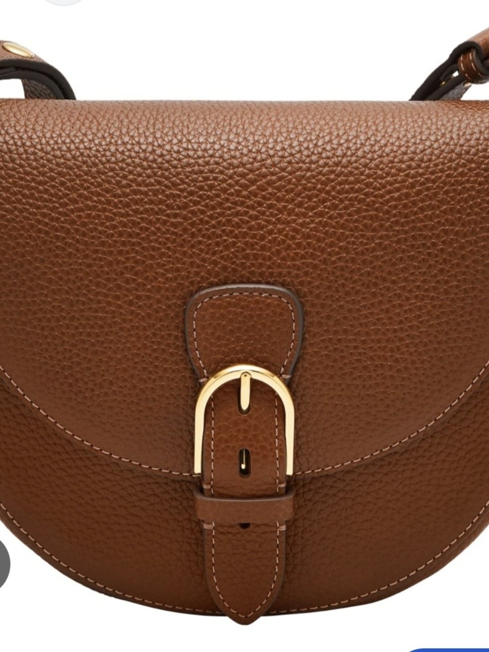 Fossil Everleigh Flap Crossbody Bag Brown Leather